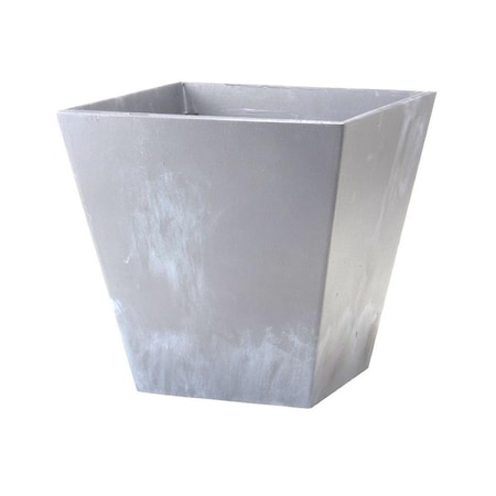 Novelty 8 in. Square Ella Planter; Gray 214119